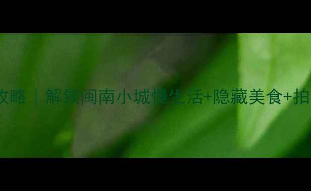 图片 ✨永春县城必玩攻略｜解锁闽南小城慢生活+隐藏美食+拍照圣地全指南✨1