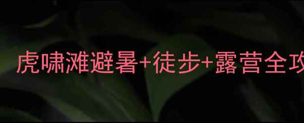 图片 ✨郧县隐藏的世外桃源！虎啸滩避暑+徒步+露营全攻略｜保姆级打卡指南🌿