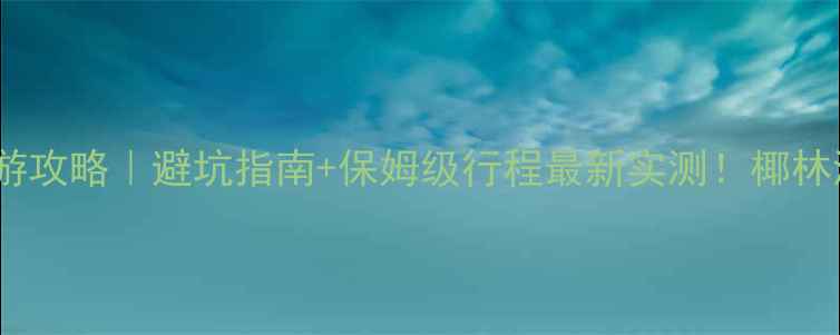 图片 万宁石梅湾旅游攻略｜避坑指南+保姆级行程最新实测！椰林海浪全攻略🌴1