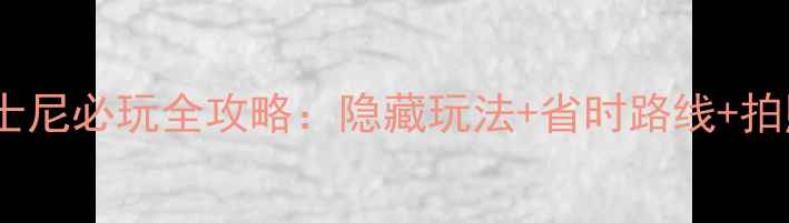 图片 上海迪士尼必玩全攻略：隐藏玩法+省时路线+拍照指南1