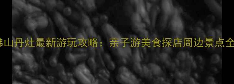 图片 佛山丹灶最新游玩攻略：亲子游美食探店周边景点全1