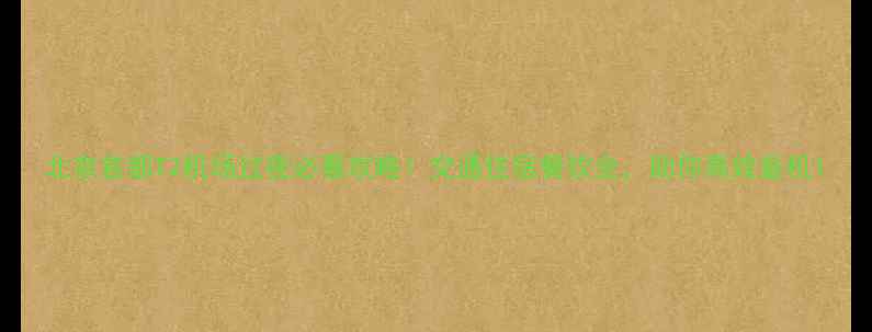 图片 北京首都T2机场过夜必看攻略！交通住宿餐饮全，助你高效备机1