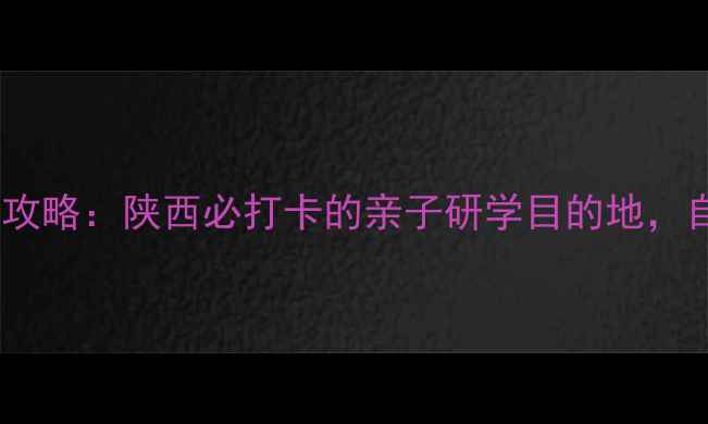 图片 大荔沙漠生态公园攻略：陕西必打卡的亲子研学目的地，自驾游露营全指南1