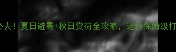 图片 天津静海团泊湖必去！夏日避暑+秋日赏荷全攻略，这份保姆级打卡指南太全了！1