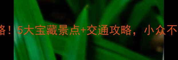 图片 惠州周边游私藏攻略！5大宝藏景点+交通攻略，小众不挤的周末去哪儿？1