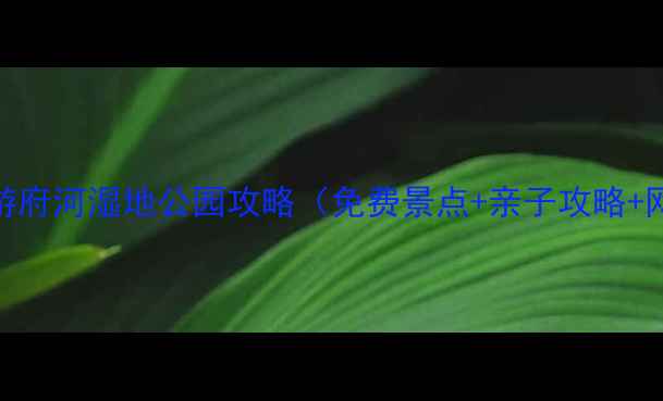 图片 成都周边游府河湿地公园攻略（免费景点+亲子攻略+网红机位）