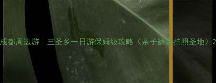 图片 成都周边游｜三圣乡一日游保姆级攻略（亲子避暑拍照圣地）2