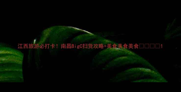 图片 江西旅游必打卡！南昌BigC扫货攻略+美食美食美食🚗🛍️🍜1