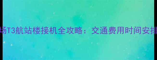 图片 深圳宝安国际机场T3航站楼接机全攻略：交通费用时间安排+周边旅游玩法2