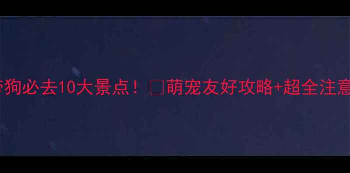 图片 青岛带狗必去10大景点！🐾萌宠友好攻略+超全注意事项2