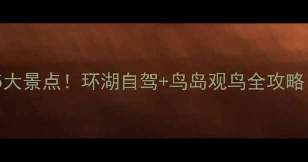 图片 青海湖夏季避暑必去5大景点！环湖自驾+鸟岛观鸟全攻略（附免费交通攻略）1