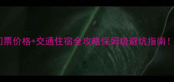 图片 🌄驼梁风景区门票价格+交通住宿全攻略保姆级避坑指南！附隐藏福利🔥1