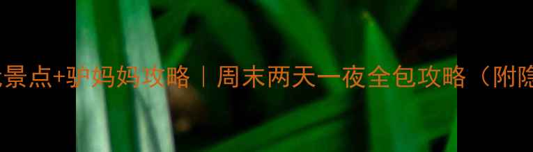 图片 🌟东莞必玩景点+驴妈妈攻略｜周末两天一夜全包攻略（附隐藏玩法）1