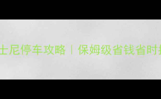图片 🎢上海迪士尼停车攻略｜保姆级省钱省时指南🚗✨1