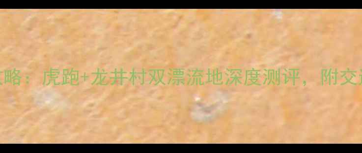 图片 临安漂流避暑全攻略：虎跑+龙井村双漂流地深度测评，附交通住宿+安全指南1