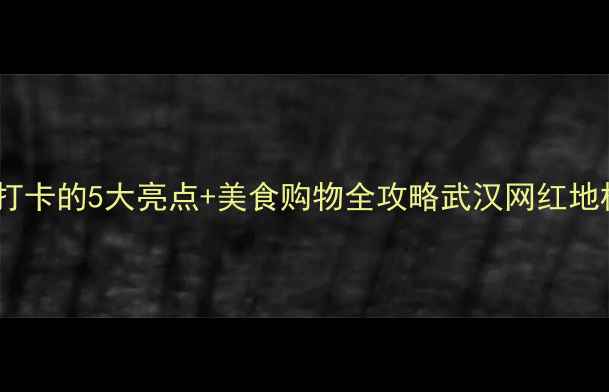 图片 光谷步行街必打卡的5大亮点+美食购物全攻略武汉网红地标深度游指南2