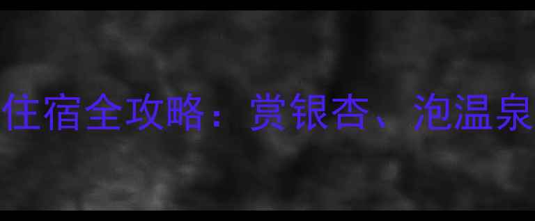 图片 南京11月必去景点+美食住宿全攻略：赏银杏、泡温泉、吃鸭血粉丝汤全指南1