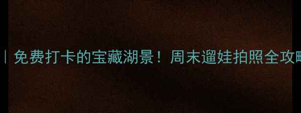 图片 南宁南湖公园攻略｜免费打卡的宝藏湖景！周末遛娃拍照全攻略（附隐藏机位）1