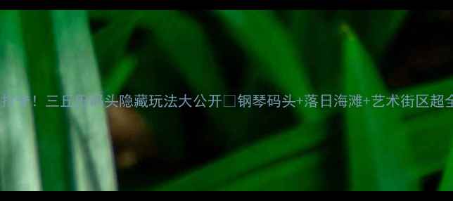 图片 厦门必打卡！三丘田码头隐藏玩法大公开🌇钢琴码头+落日海滩+艺术街区超全攻略1