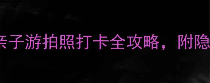 图片 大连大黑石必去！亲子游拍照打卡全攻略，附隐藏玩法与交通指南2