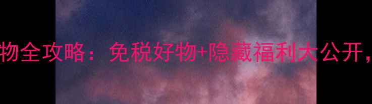 图片 新加坡樟宜机场购物全攻略：免税好物+隐藏福利大公开，附最新价格清单2
