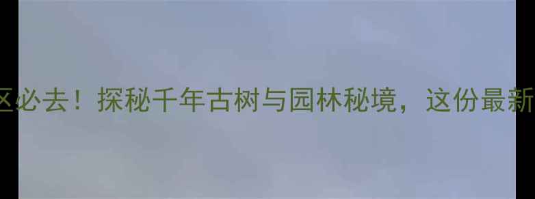 图片 昆明杏林大观园景区必去！探秘千年古树与园林秘境，这份最新游玩攻略请收好！1
