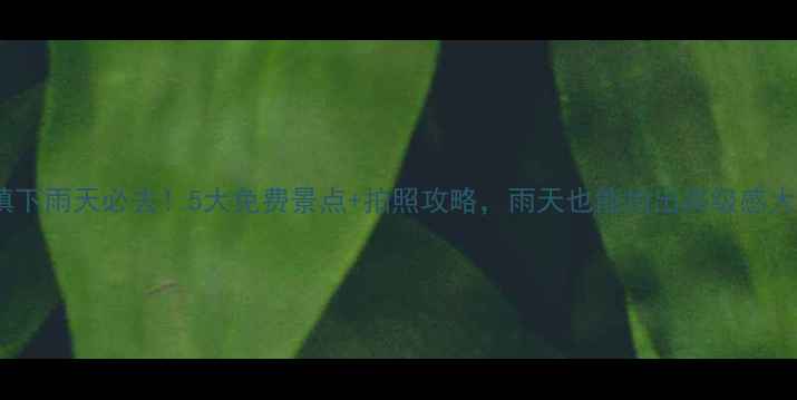 图片 景德镇下雨天必去！5大免费景点+拍照攻略，雨天也能拍出高级感大片！1