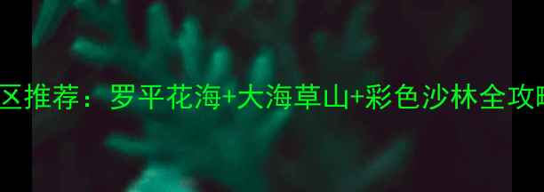 图片 曲靖必去十大风景区推荐：罗平花海+大海草山+彩色沙林全攻略（附门票+交通）