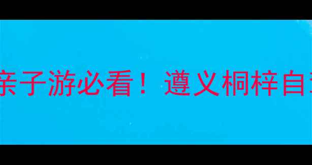 图片 桐梓小众秘境｜避暑亲子游必看！遵义桐梓自驾攻略+隐藏玩法全🌿