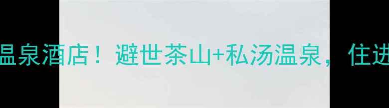 图片 梅州雁南飞景区必住温泉酒店！避世茶山+私汤温泉，住进向往的生活同款秘境