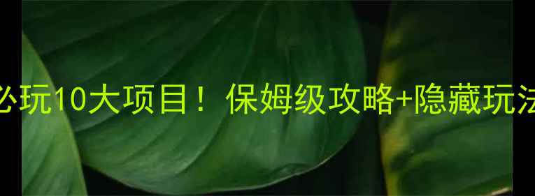 图片 欢乐谷水上乐园必玩10大项目！保姆级攻略+隐藏玩法，夏日清凉指南