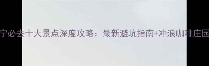 图片 海南万宁必去十大景点深度攻略：最新避坑指南+冲浪咖啡庄园全体验