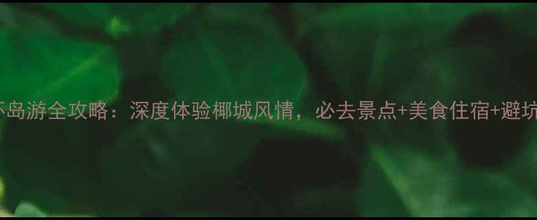 图片 海口环岛游全攻略：深度体验椰城风情，必去景点+美食住宿+避坑指南1