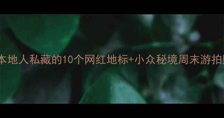 图片 深圳必打卡！本地人私藏的10个网红地标+小众秘境周末游拍照探店全攻略2