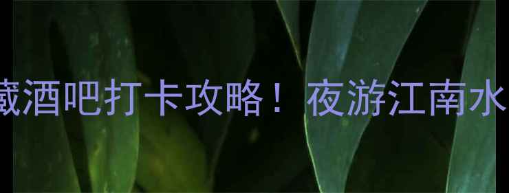 图片 湖州必去10家宝藏酒吧打卡攻略！夜游江南水乡的隐藏玩法全1