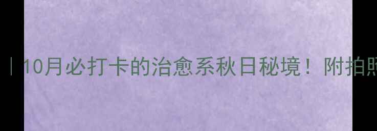 图片 石家庄秋山攻略｜10月必打卡的治愈系秋日秘境！附拍照圣地+避暑指南