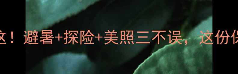 图片 绵阳漂流天花板在这！避暑+探险+美照三不误，这份保姆级攻略快收好✨