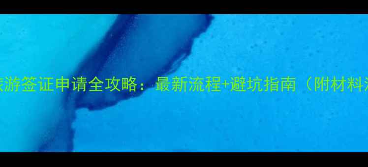 图片 美国旅游签证申请全攻略：最新流程+避坑指南（附材料清单）