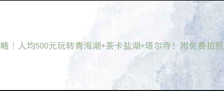 图片 西宁周边游攻略｜人均500元玩转青海湖+茶卡盐湖+塔尔寺！附免费拍照点+避坑指南2