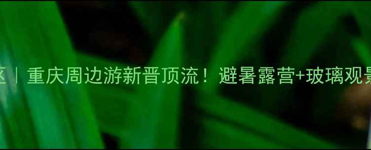 图片 铜锣山生态旅游度假区｜重庆周边游新晋顶流！避暑露营+玻璃观景台+亲子乐园全攻略2
