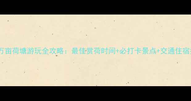 图片 香河万亩荷塘游玩全攻略：最佳赏荷时间+必打卡景点+交通住宿指南2