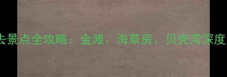 图片 黄骅黄金海岸必去景点全攻略：金滩、海草房、贝壳湾深度游+最新旅游指南