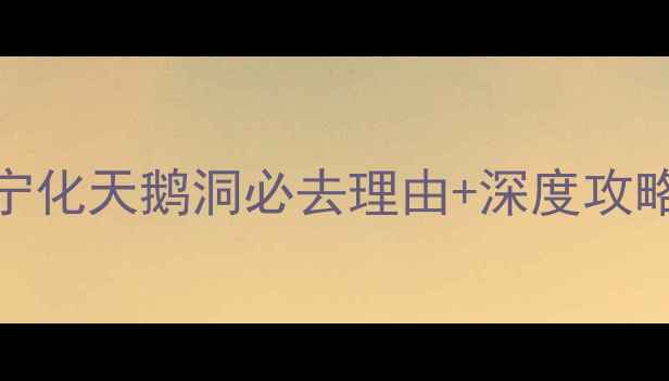 图片 🌄探秘闽西秘境！宁化天鹅洞必去理由+深度攻略全（附交通住宿）