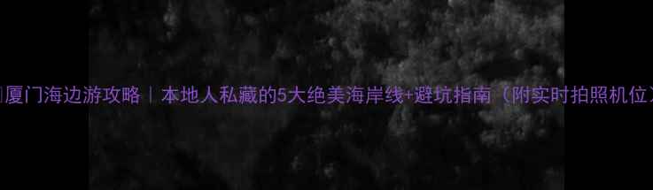 图片 🌊厦门海边游攻略｜本地人私藏的5大绝美海岸线+避坑指南（附实时拍照机位）