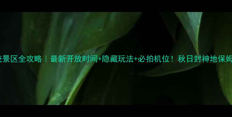 图片 🌟乌兰布统景区全攻略｜最新开放时间+隐藏玩法+必拍机位！秋日封神地保姆级指南🚗1