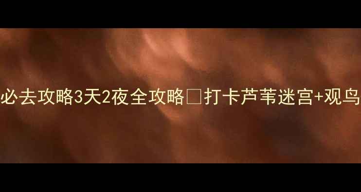 图片 🌟安新县白洋淀必去攻略3天2夜全攻略✅打卡芦苇迷宫+观鸟+夜游船🚣♀️1