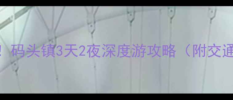 图片 🌟淮安隐藏小众秘境！码头镇3天2夜深度游攻略（附交通+美食+避坑指南）🚤