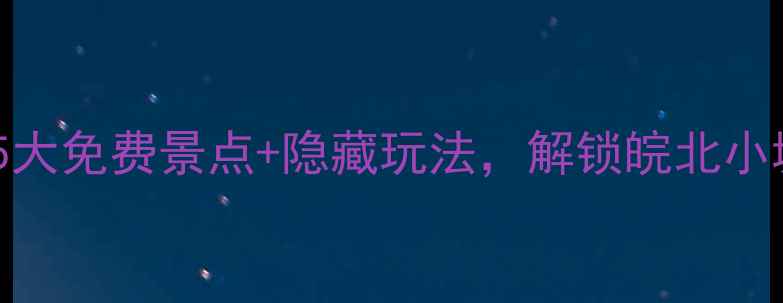 图片 🌟阜阳必打卡！5大免费景点+隐藏玩法，解锁皖北小城诗意栖居地🌿1