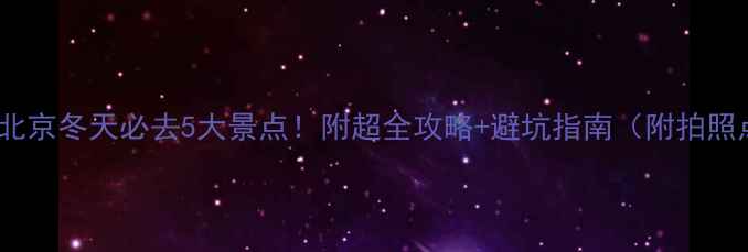 图片 🔥❄️北京冬天必去5大景点！附超全攻略+避坑指南（附拍照点位）1